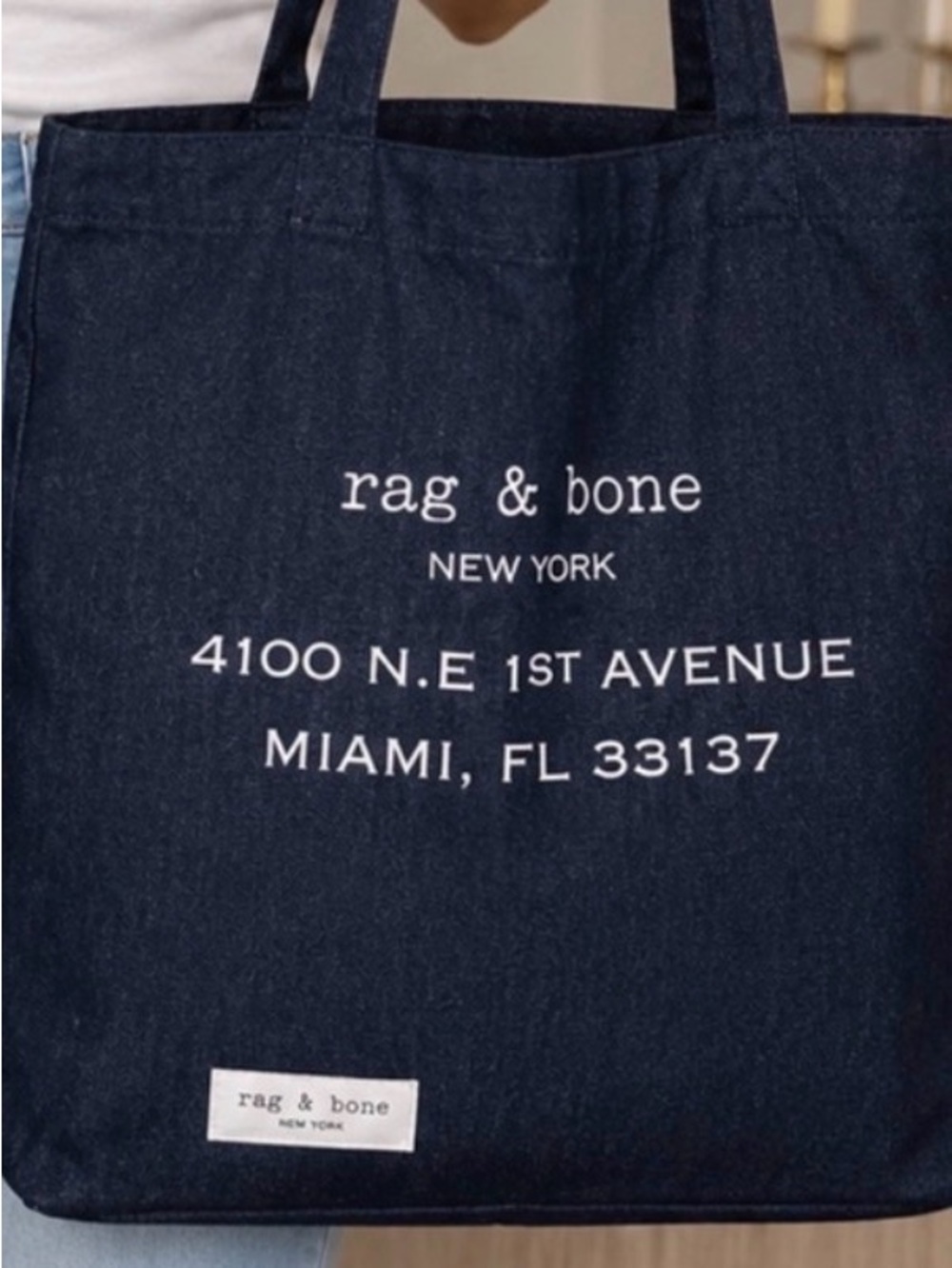 2 FOR 1 DEAL! Designer RAG & BONE DENIM TOTE BAG